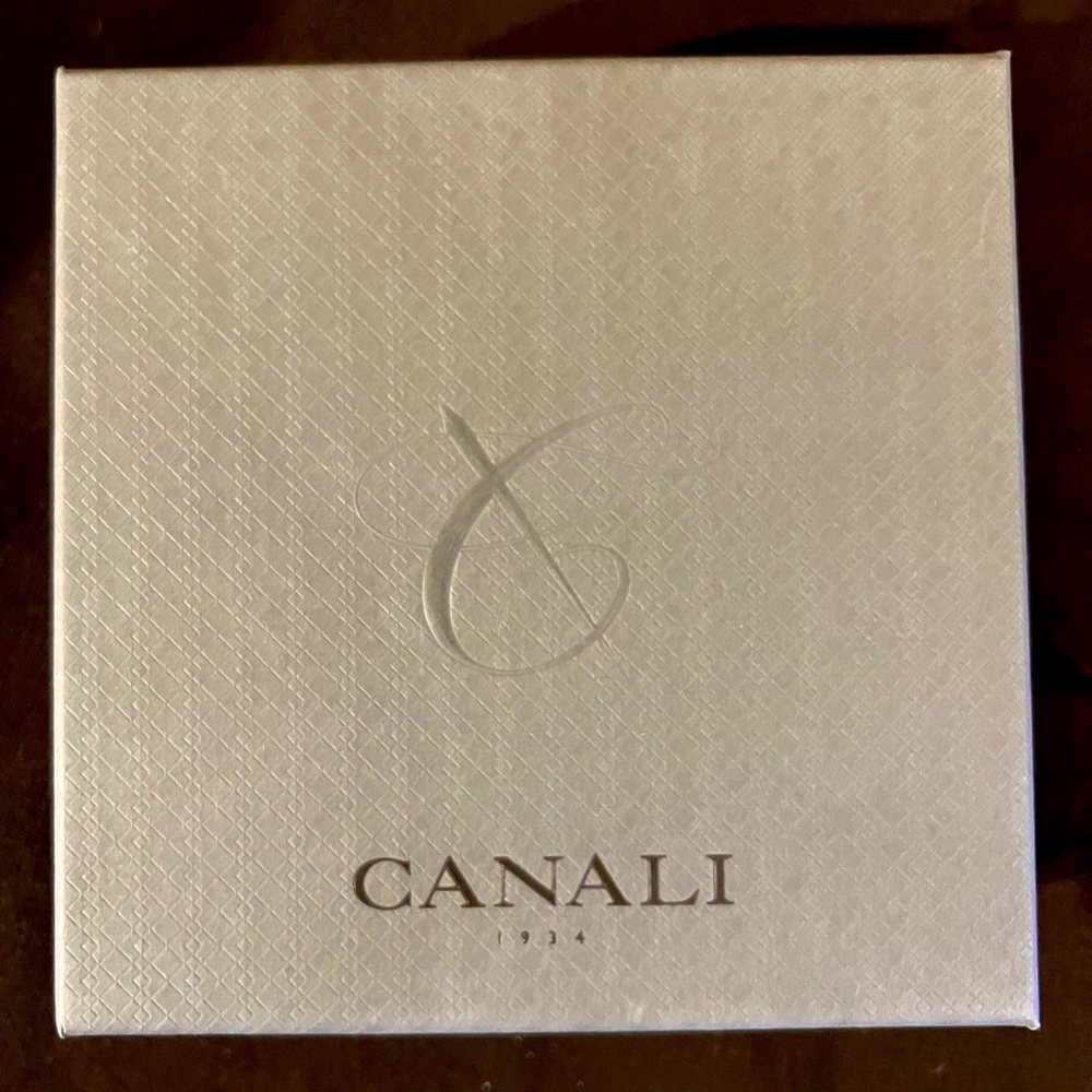 Canali 6.25” x 6.25” x 2.75” Designer Logo Gift Box Storage Accessory